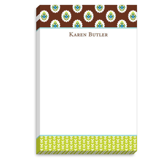 Brown Floral Band Notepad